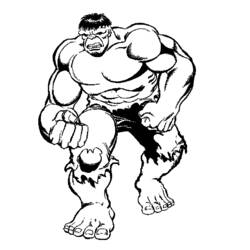 Dessin à colorier: Hulk (Super-héros) #79067 - Coloriages à imprimer