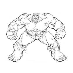 Dessin à colorier: Hulk (Super-héros) #79078 - Coloriages à imprimer