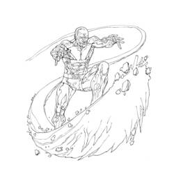Dessin à colorier: Iceman (Super-héros) #83531 - Coloriages à imprimer