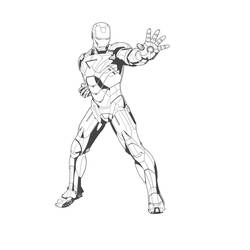 Dessin à colorier: Iron Man (Super-héros) #80522 - Coloriages à imprimer
