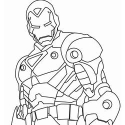 Dessin à colorier: Iron Man (Super-héros) #80526 - Coloriages à imprimer