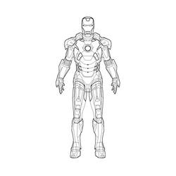 Dessin à colorier: Iron Man (Super-héros) #80529 - Coloriages à imprimer