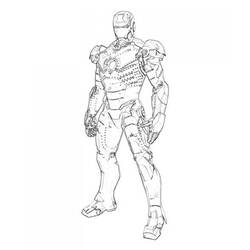 Dessin à colorier: Iron Man (Super-héros) #80530 - Coloriages à imprimer