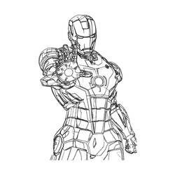 Dessin à colorier: Iron Man (Super-héros) #80534 - Coloriages à imprimer