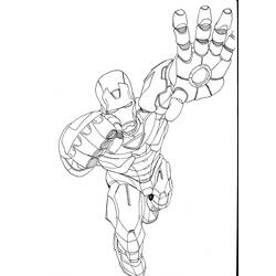 Dessin à colorier: Iron Man (Super-héros) #80550 - Coloriages à imprimer