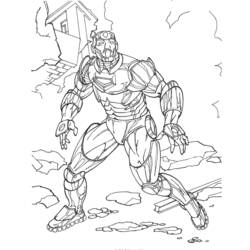 Dessin à colorier: Iron Man (Super-héros) #80575 - Coloriages à Imprimer Gratuits