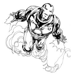 Dessin à colorier: Iron Man (Super-héros) #80584 - Coloriages à Imprimer Gratuits