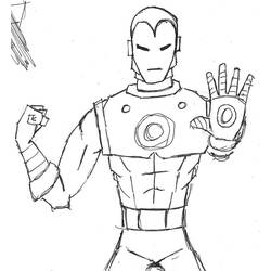 Dessin à colorier: Iron Man (Super-héros) #80589 - Coloriages à imprimer