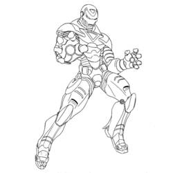 Dessin à colorier: Iron Man (Super-héros) #80591 - Coloriages à imprimer