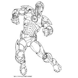 Dessin à colorier: Iron Man (Super-héros) #80600 - Coloriages à Imprimer Gratuits