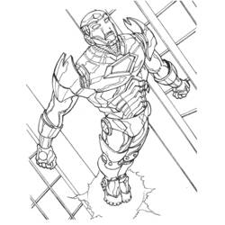 Dessin à colorier: Iron Man (Super-héros) #80602 - Coloriages à Imprimer Gratuits