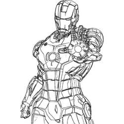 Dessin à colorier: Iron Man (Super-héros) #80605 - Coloriages à imprimer