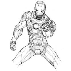 Dessin à colorier: Iron Man (Super-héros) #80627 - Coloriages à imprimer