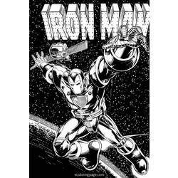 Dessin à colorier: Iron Man (Super-héros) #80642 - Coloriages à Imprimer Gratuits