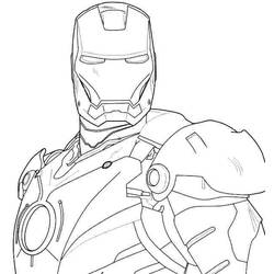 Dessin à colorier: Iron Man (Super-héros) #80649 - Coloriages à imprimer