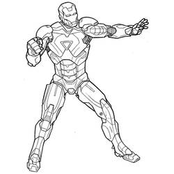 Dessin à colorier: Iron Man (Super-héros) #80650 - Coloriages à imprimer