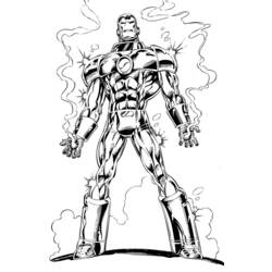 Dessin à colorier: Iron Man (Super-héros) #80657 - Coloriages à Imprimer Gratuits
