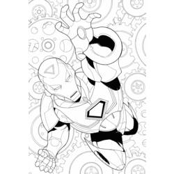 Dessin à colorier: Iron Man (Super-héros) #80662 - Coloriages à Imprimer Gratuits