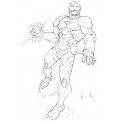Dessin à colorier: Iron Man (Super-héros) #80695 - Coloriages à imprimer