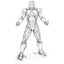 Dessin à colorier: Iron Man (Super-héros) #80701 - Coloriages à imprimer