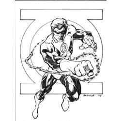 Dessin à colorier: Lanterne Verte (Super-héros) #81293 - Coloriages à imprimer