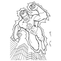 Dessin à colorier: Lanterne Verte (Super-héros) #81302 - Coloriages à imprimer
