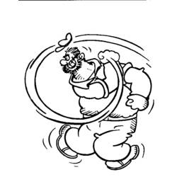 Dessin à colorier: Popeye (Super-héros) #84712 - Coloriages à imprimer
