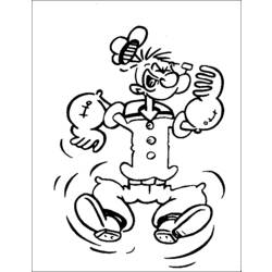 Dessin à colorier: Popeye (Super-héros) #84724 - Coloriages à imprimer