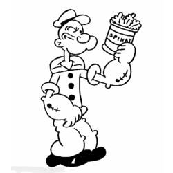 Dessin à colorier: Popeye (Super-héros) #84726 - Coloriages à imprimer
