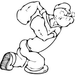 Dessin à colorier: Popeye (Super-héros) #84740 - Coloriages à imprimer