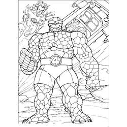 Dessin à colorier: Quatre Fantastiques (Super-héros) #76356 - Coloriages à imprimer
