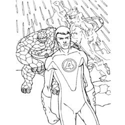 Dessin à colorier: Quatre Fantastiques (Super-héros) #76499 - Coloriages à imprimer