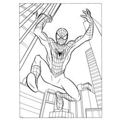Dessin à colorier: Spiderman (Super-héros) #78640 - Coloriages à imprimer