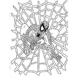Dessin à colorier: Spiderman (Super-héros) #78641 - Coloriages à imprimer