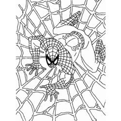 Dessin à colorier: Spiderman (Super-héros) #78644 - Coloriages à Imprimer