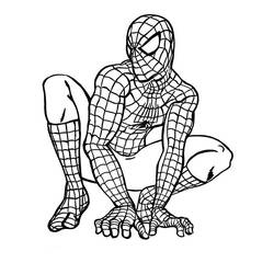 Dessin à colorier: Spiderman (Super-héros) #78648 - Coloriages à imprimer