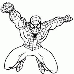 Dessin à colorier: Spiderman (Super-héros) #78649 - Coloriages à imprimer