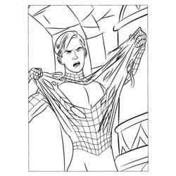 Dessin à colorier: Spiderman (Super-héros) #78650 - Coloriages à imprimer