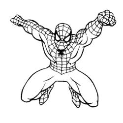 Dessin à colorier: Spiderman (Super-héros) #78656 - Coloriages à Imprimer