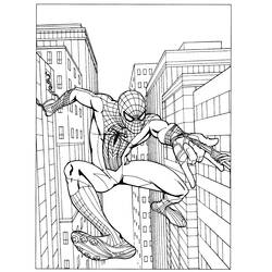 Dessin à colorier: Spiderman (Super-héros) #78663 - Coloriages à imprimer