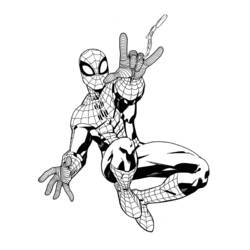 Dessin à colorier: Spiderman (Super-héros) #78667 - Coloriages à Imprimer