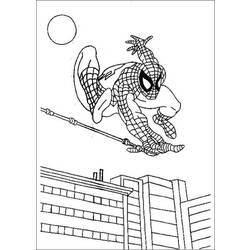 Dessin à colorier: Spiderman (Super-héros) #78677 - Coloriages à Imprimer Gratuits