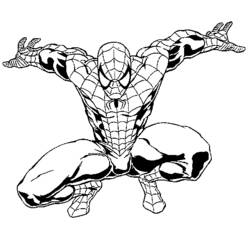 Dessin à colorier: Spiderman (Super-héros) #78690 - Coloriages à imprimer