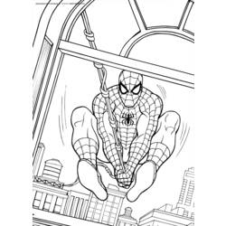 Dessin à colorier: Spiderman (Super-héros) #78691 - Coloriages à imprimer