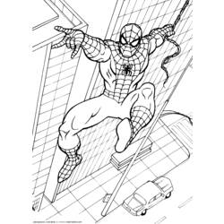 Dessin à colorier: Spiderman (Super-héros) #78703 - Coloriages à imprimer