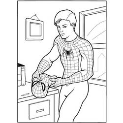 Dessin à colorier: Spiderman (Super-héros) #78716 - Coloriages à Imprimer Gratuits