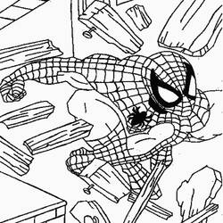 Dessin à colorier: Spiderman (Super-héros) #78717 - Coloriages à Imprimer Gratuits