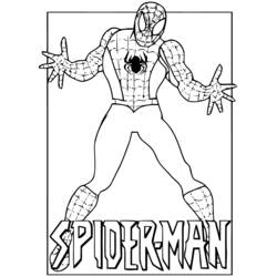 Dessin à colorier: Spiderman (Super-héros) #78730 - Coloriages à imprimer