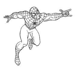 Dessin à colorier: Spiderman (Super-héros) #78736 - Coloriages à imprimer