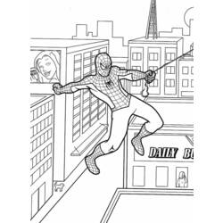 Dessin à colorier: Spiderman (Super-héros) #78747 - Coloriages à Imprimer Gratuits
